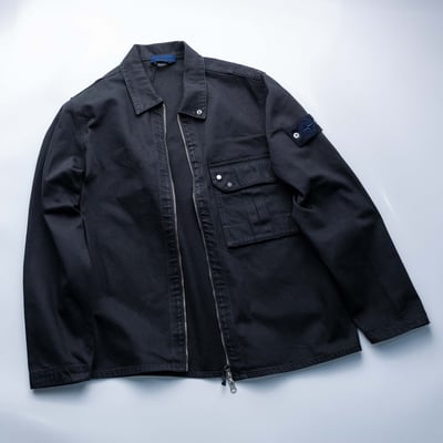 Stone Island 丹寧襯衫 黑3