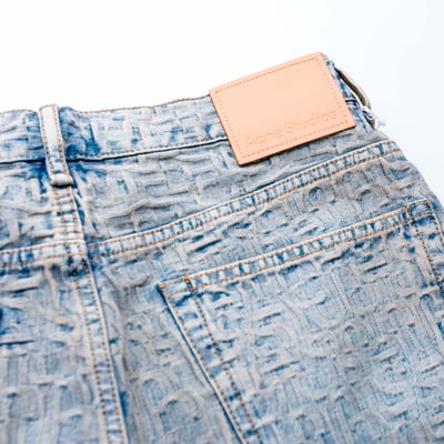 Acne Studios Monogram 丹寧七分褲 水洗藍6
