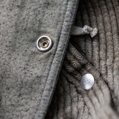 Rick Owens DRKSHDW 燈芯絨連帽長版飛行員外套 塵色8