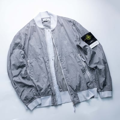 Stone Island 金屬尼龍飛行外套 灰3