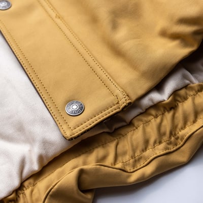 Acne Studios 皮領底特律寬短夾克 卡其5