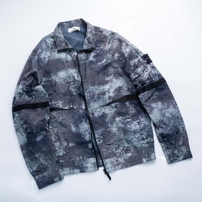 Stone Island Dissolving Grid Camual Print Jacket 格紋迷彩外套 灰色3