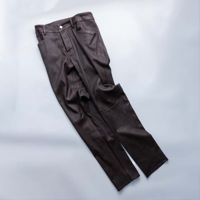 Rick Owens 主線 Tyrone 皮長褲 棕色3