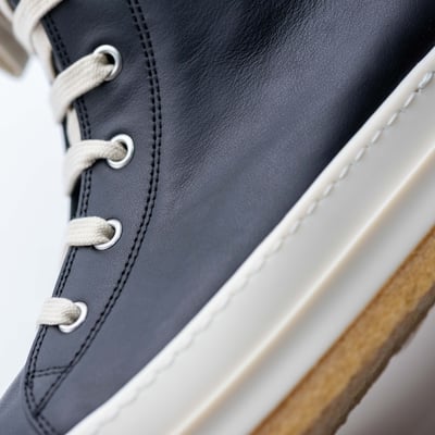 Rick Owens 主線 Creep 高筒小牛皮 白頭 黑5