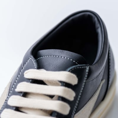 Rick Owens 主線 Vintage 侵權 小牛皮低筒 光滑皮面 黑10