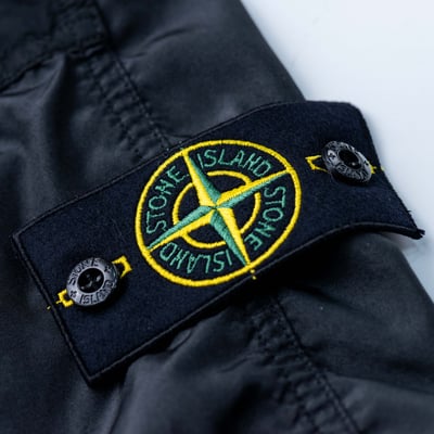 Stone Island L1932 Polyester David Light-tc 寬鬆拼接短褲 黑6