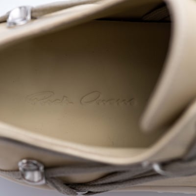 Rick Owens 主線 小牛皮 Megalace 麂皮 Ramones 奶白8