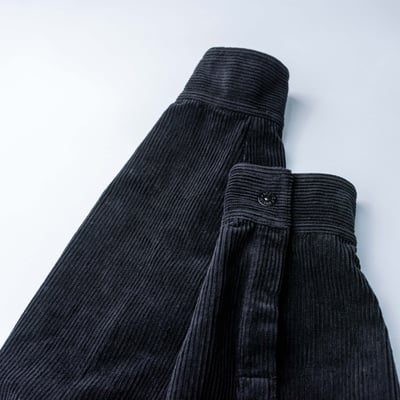 Stone Island 寬鬆壓扣燈芯絨襯衫外套 黑5