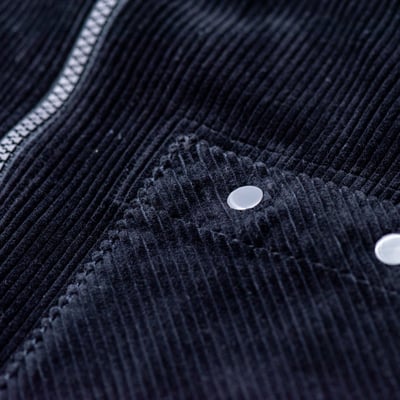 Stone Island 燈芯絨襯衫外套 黑色8