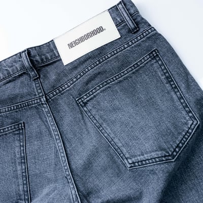 Neiborhood 寬鬆牛仔褲 黑3