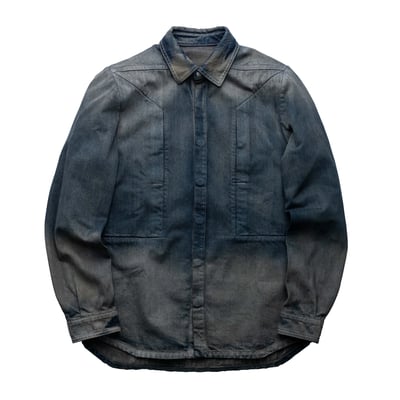 Rick Owens 主線 Fogpocket 漸層洗色牛仔外套 藍1