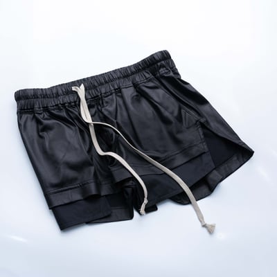 Rick Owens 主線 Fog Boxer 女款尼龍熱褲 黑3