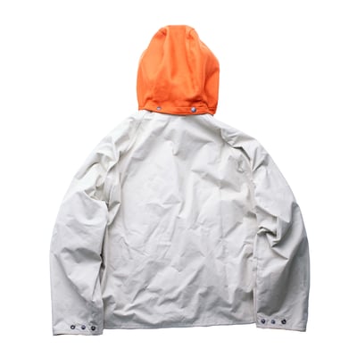 Barbour x Kaptain Sunshine Cruiser 翻領連帽外套 象牙白2