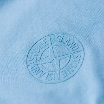 Stone Island 有機棉短袖 塵藍色5
