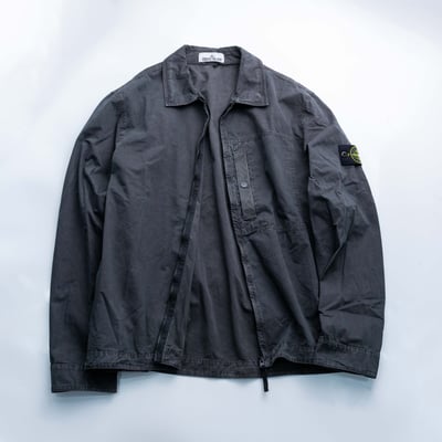Stone Island 水洗工裝襯衫 碳灰3