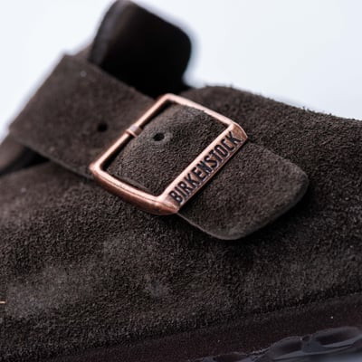 Birkenstock Boston 軟底窄楦拖鞋 摩卡色6