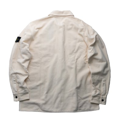 Stone Island 燈芯絨寬鬆襯衫外套 象牙白2