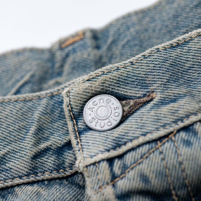 Acne Studios 2023M 超寬鬆刷色牛仔褲6