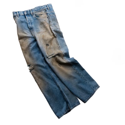 Acne Studios 2021M 做舊寬版牛仔褲 藍灰3