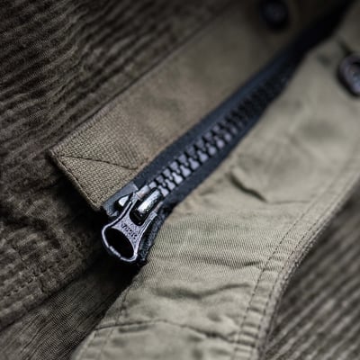 Stone Island 抓皺尼龍燈芯絨外套 軍綠7