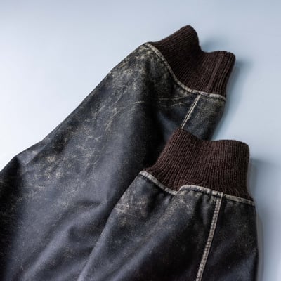 Acne Studios 牛皮作舊飛行外套 黑5
