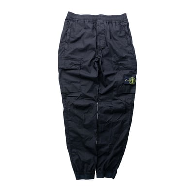 Stone Island 彈性纖維縮口錐形褲 黑1