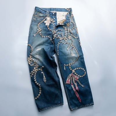 Acne Studios 1981U 3D printing 牛仔褲 藍3