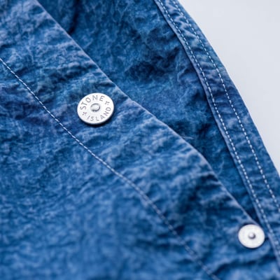Stone Island 丹寧系列 空芯纖維尼龍寬褲 靛色7