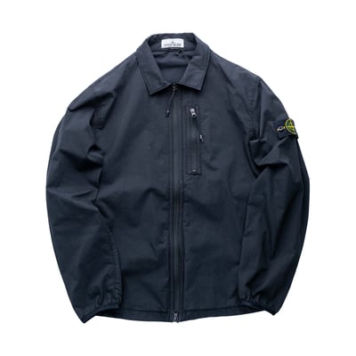 Stone Island 拉鍊襯衫外套 黑色1