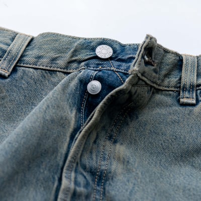 Acne Studios 2023M 超寬鬆刷色牛仔褲7