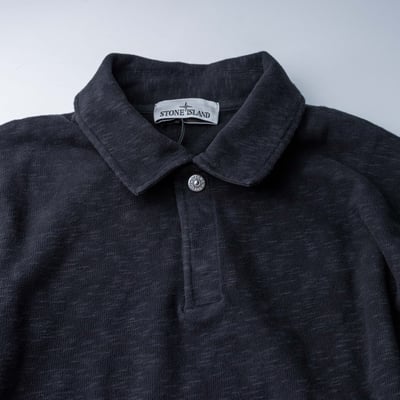 Stone Island Polo 後磅棉長袖 黑3