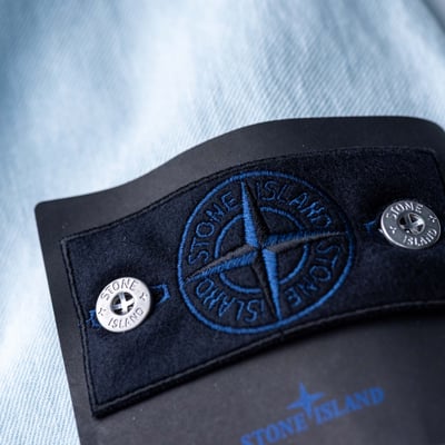 Stone Island 丹寧外套 過漂藍6