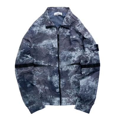 Stone Island Dissolving Grid Camual Print Jacket 格紋迷彩外套 灰色1
