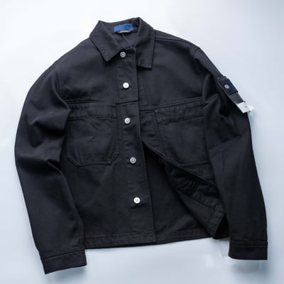 Stone Island 丹寧外套 黑3