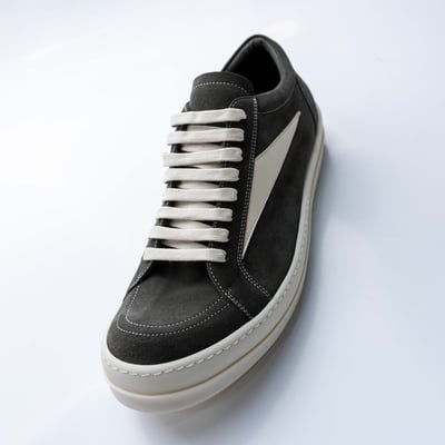 Rick Owens Vintage low 小牛皮麂皮低筒 油加利灰綠5