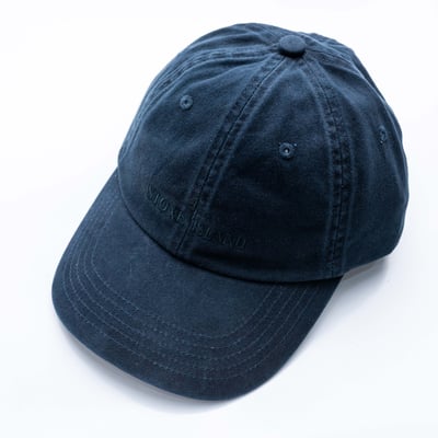 Stone Island 銀扣刺繡老帽 深藍2