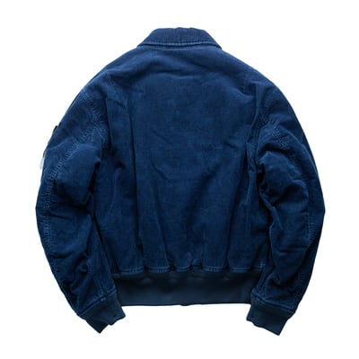 Stone Island 單寧系列 燈心絨羽絨寬短外套 藍2