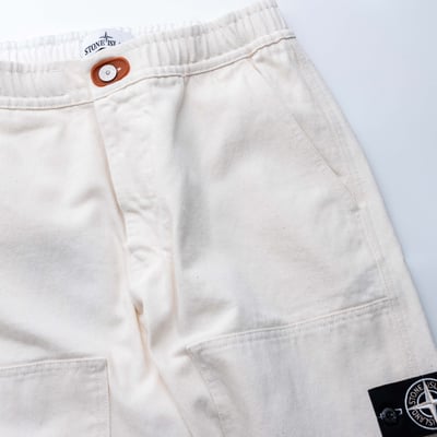 Stone Island Natural Cotton Raw 工裝放鬆長褲 米色4