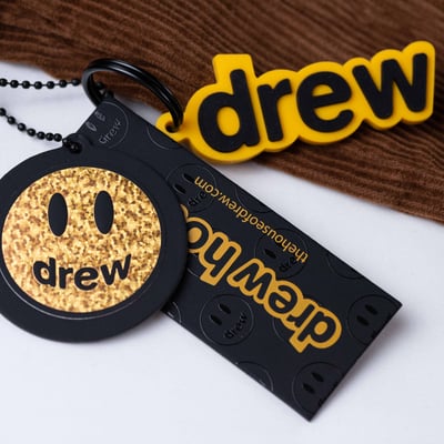 [ Drew House ]  燈絨蕊刺繡笑臉帽T 棕色8