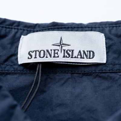 Stone Island 刺繡工裝薄襯衫 深藍6