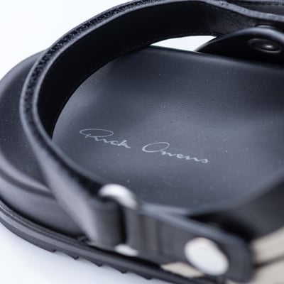 Rick Owens 主線 Megalaced mule 小牛皮拖鞋 黑7