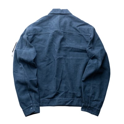 Stone Island Ghost 亞麻工作襯衫外套 石板藍2