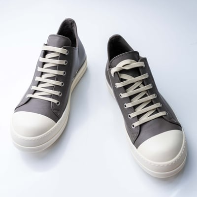 Rick Owens 主線 Ramones 白頭 小牛皮低筒 灰色5