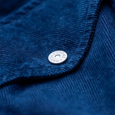 Stone Island 單寧系列 燈心絨羽絨寬短外套 藍6