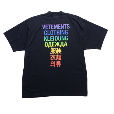 [ Vetements ] Translation Tee 黑色/彩虹2