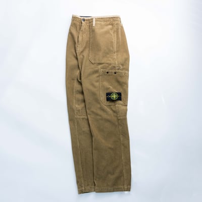 Stone Island 燈芯絨800標準版型長褲 餅乾色3