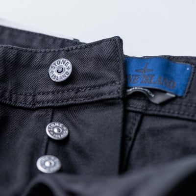 Stone Island 丹寧系列 標準直筒牛仔褲 黑7
