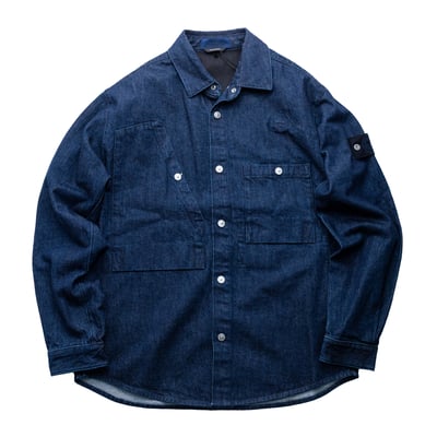 Stone Island 單寧系列 單寧襯衫外套 藍1