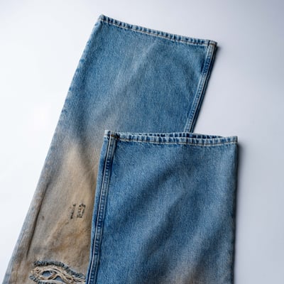 Acne Studios 2021M 做舊寬版牛仔褲 藍灰7