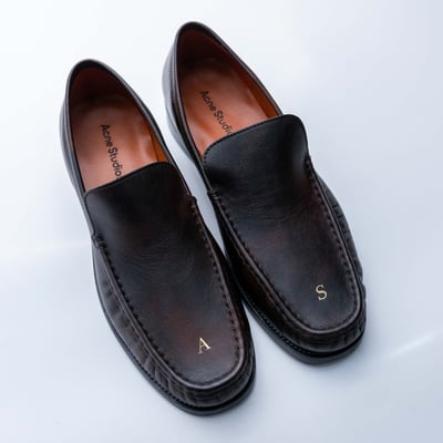 Acne Studios Boafer 皮革樂福鞋 棕5